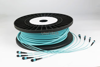 48 Core 10G OM3 MTP/MPO Trunk Cable Assembly Customized With Aqua LSZH Jacket