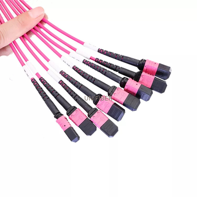 96 Core Om4 Mpo To Mpo Trunk Cable Patch Cord Female Type B Multimode