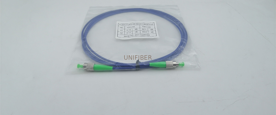 Indoor Rugged Armored Fiber Patch Cord OFNR 1m Blue Single Mode FC/APC-FC/APC