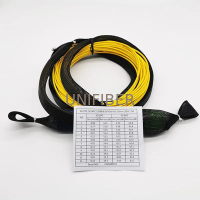 angepasste 12 Fasern OS2 Single Mode SC/UPC-SC/APC Indoor Multi-Fiber Pre Terminated Breakout Kabel mit Zieh-Augen